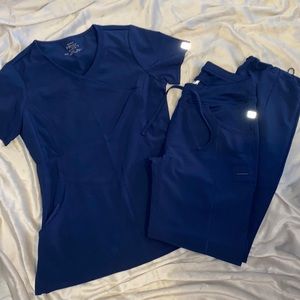 Navy Blue Women's Scrub Set